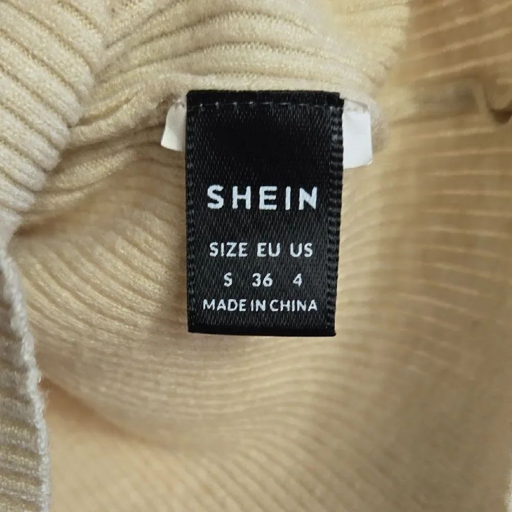 SHEIN Cream Ribbed Knit Top - Picture 2 of 11